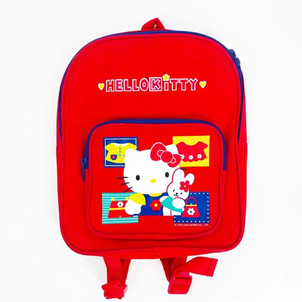 HELLO KITTY Sanrio Backpack Vintage Red Y2K 90s 1996 Kidcore 100% PVC School